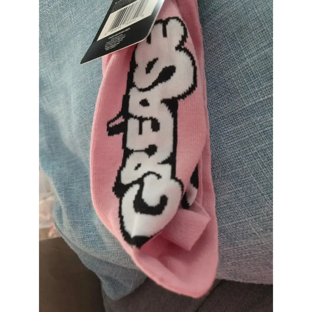 Grease Movie Tell Me About It Stud Pink Crew Socks Size 6.5-12 Paramount nwt